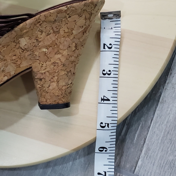 Cole Haan cork Wedge Slide Sandals Leather Size8.5 - Picture 5 of 7